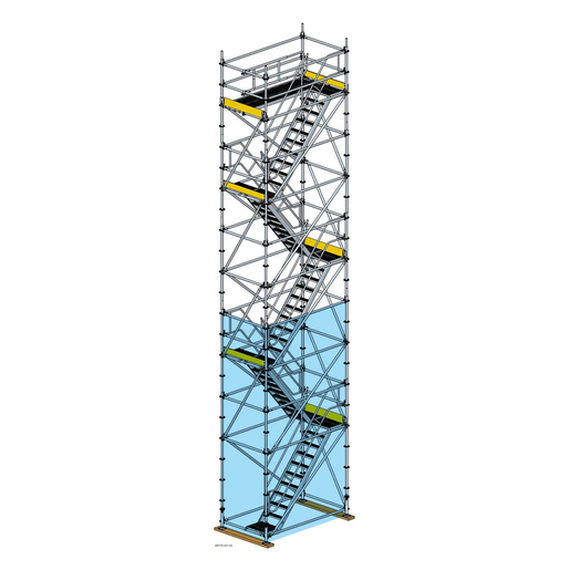 Treppenturm, gegenläufig h=4,20m