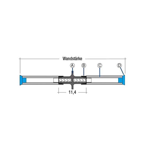 Tie point WSG15 DK22/10 W wall thickness