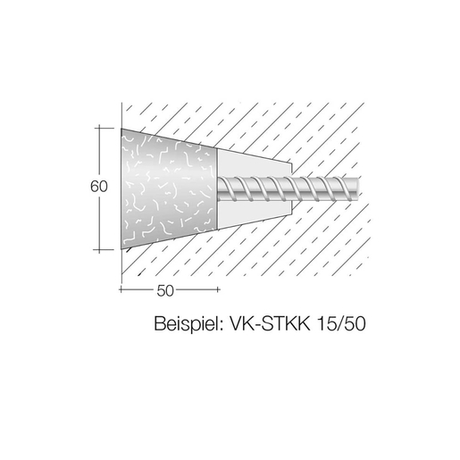 Concrete cone D58/48 52mm